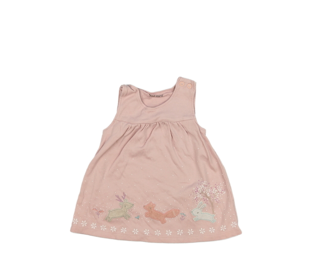 Růžové šaty se zvířátky Nutmeg 