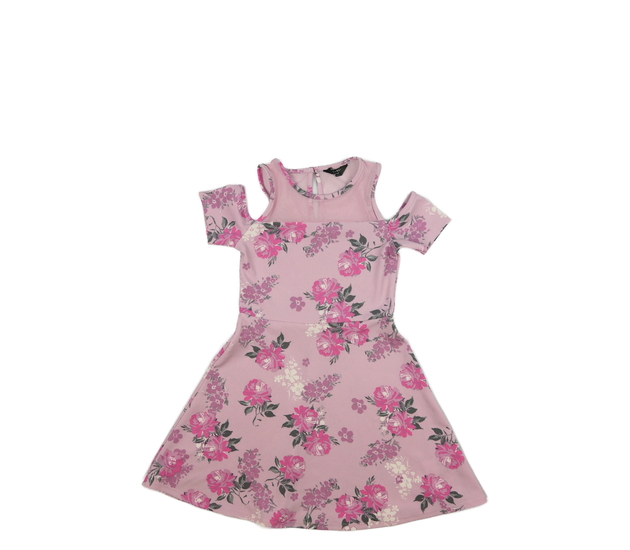 Růžové květinové společenské šaty Primark 