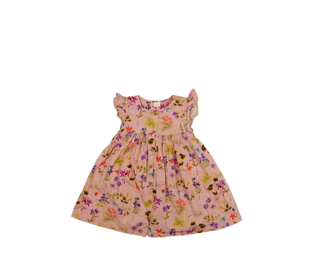 Růžové květinové košilové šaty Next