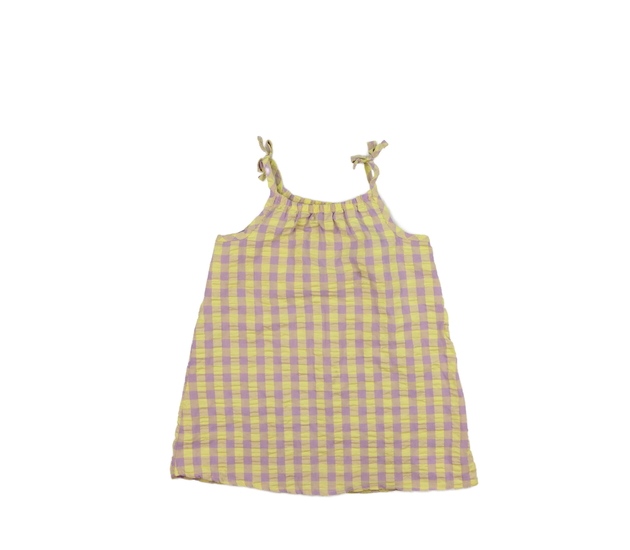 Žluto-fialové kostkované šaty Nutmeg