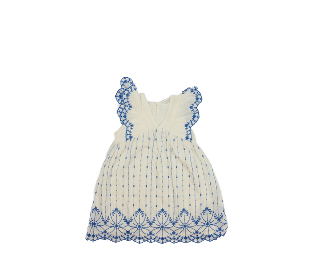 Bílé šaty s modrými detaily Primark 