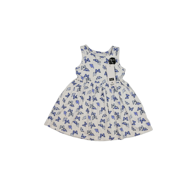Nové bílé šaty s modrými motýlky F&F