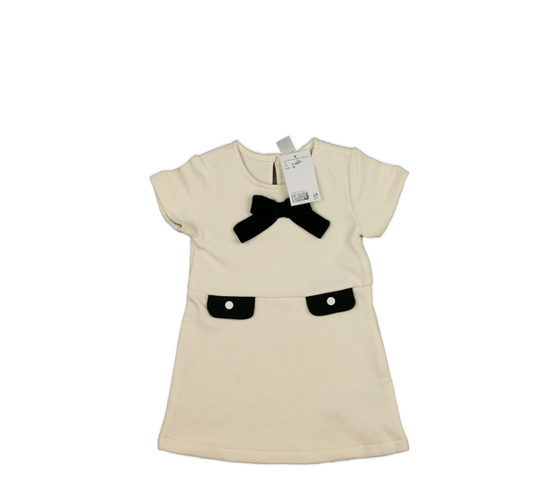 Nové krémové společenské šaty s mašlí H&M