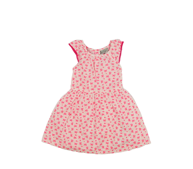 Bílé šaty s růžovými květinami Primark 