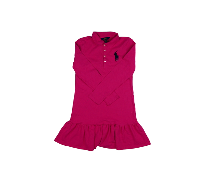 Sytě růžové šaty Ralph Lauren 