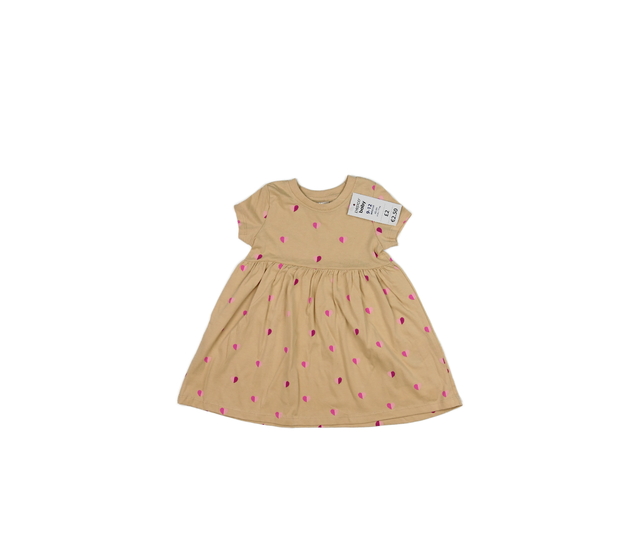 Nové hnědé šaty se srdíčky 