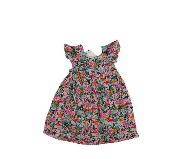 Nové růžové letní šaty s papouškem Primark