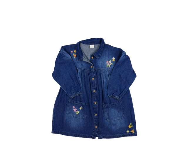 Tmavě modré květinové šaty Next