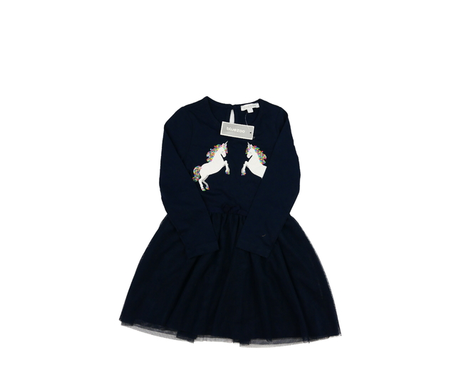 Nové tmavě modré šaty s jednorožci Bluezoo 
