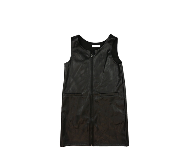 Černé koženkové šaty Primark 