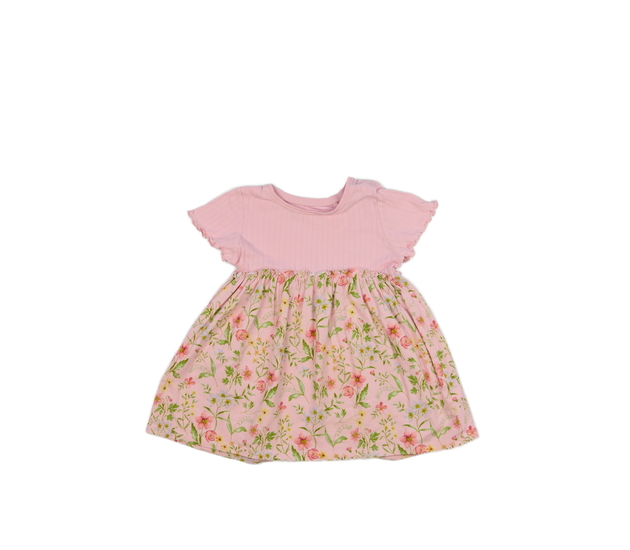 Růžové šaty s květinami Next