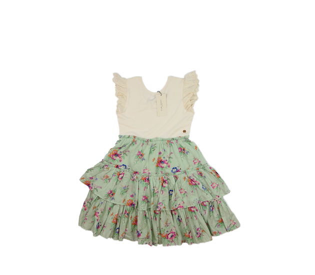 Nové krémovo-zelené šaty 