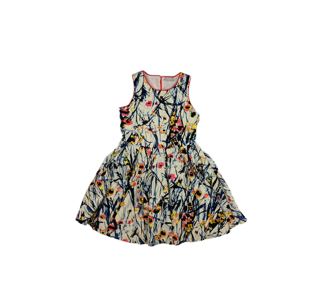 Světlé společenské vzorované šaty 