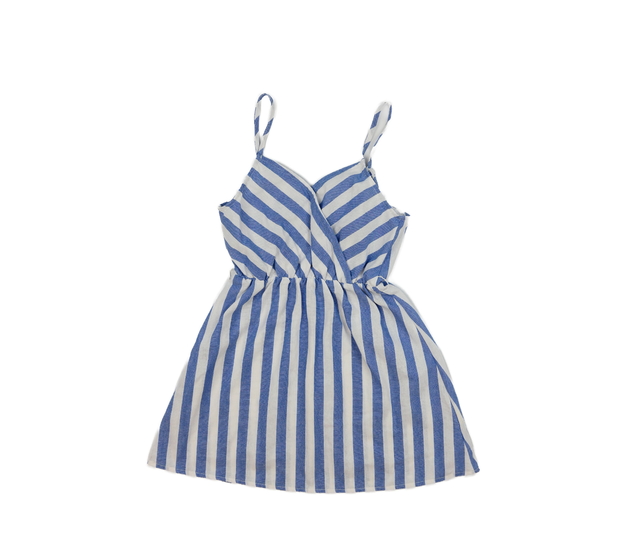 Modré pruhované šaty 