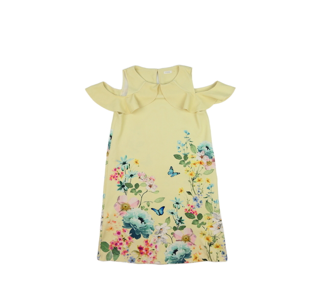 Žluté společenské květinové šaty Next