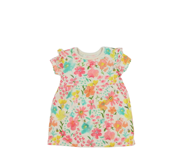 Bílé květinové šaty s volánky George