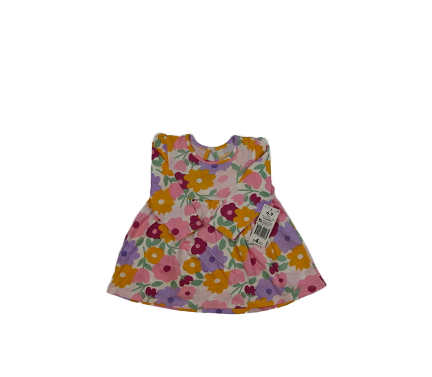 Nové světlé květinové šaty s volánky 