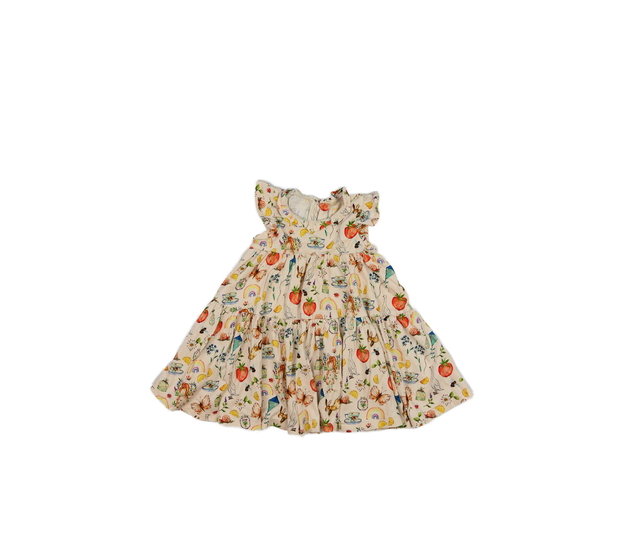 Hnědé šaty s obrázky Next