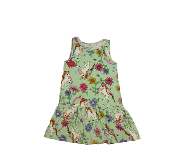 Zelené šaty s jednorožcem H&M