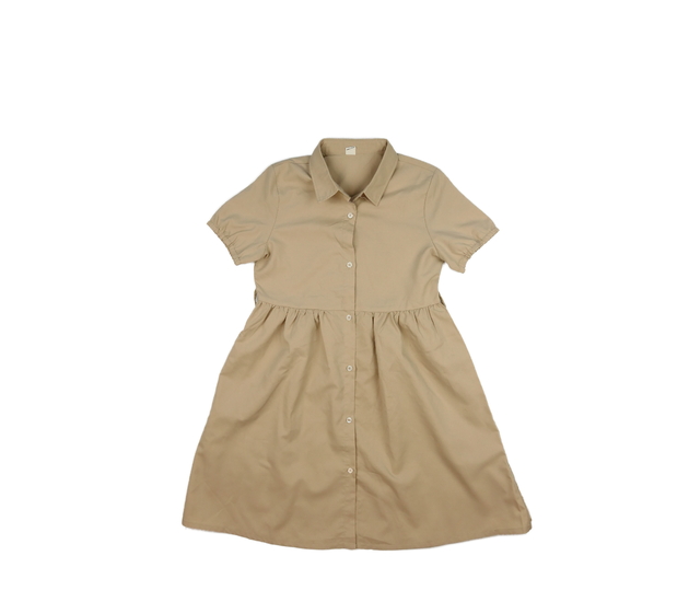 Hnědé košilové vzdušné šaty 