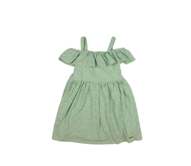 Zelené madeirové šaty s volánky Tahari