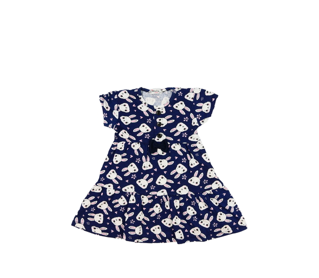 Modré šaty se zajíčky 