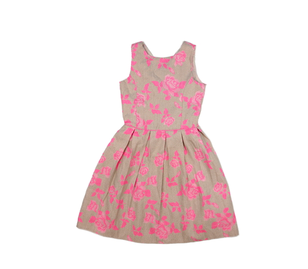 Hnědo-růžové společenské šaty