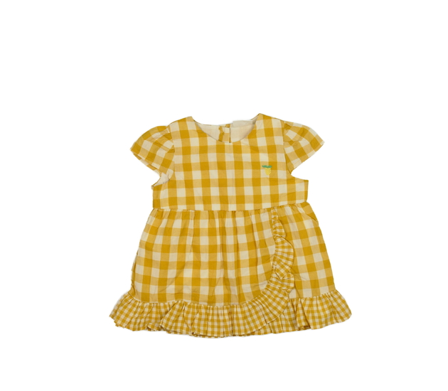 Žluté kostkované šaty Next