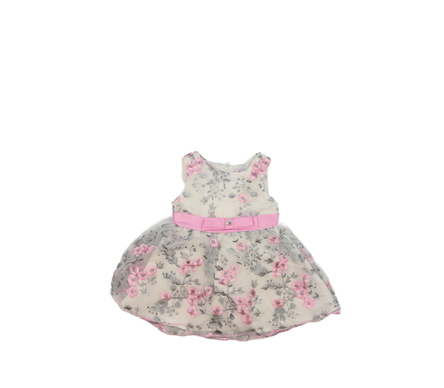 Bílé květinové společenské šaty 