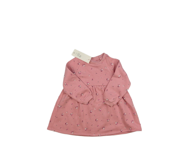 Nové růžové mikinové květinové šaty F&F