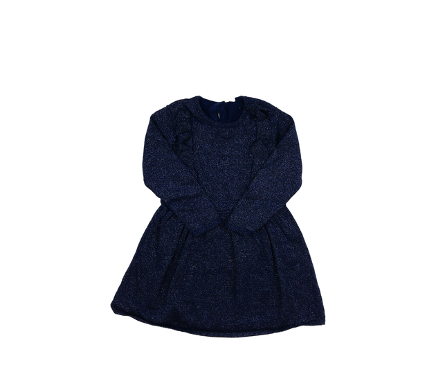 Tmavě modré pletené šaty s volánky H&M
