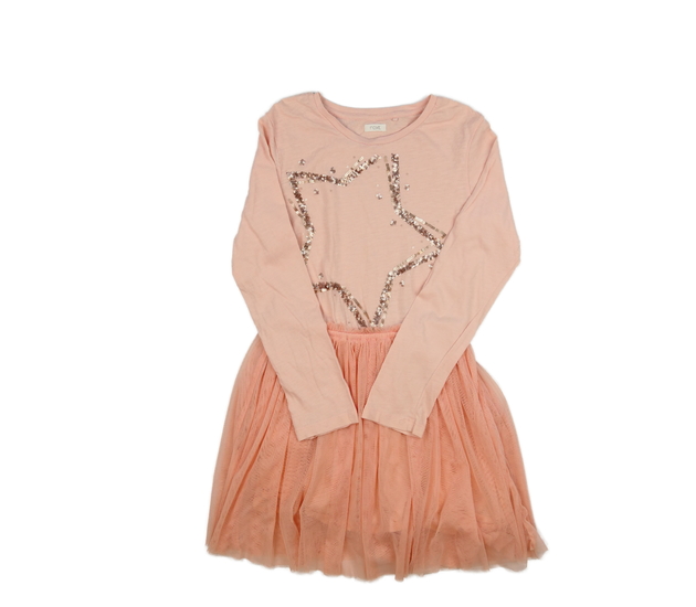 Růžové šaty s tylovou sukní Next