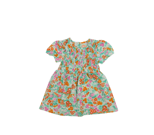 Zelené květinové krásné šaty 