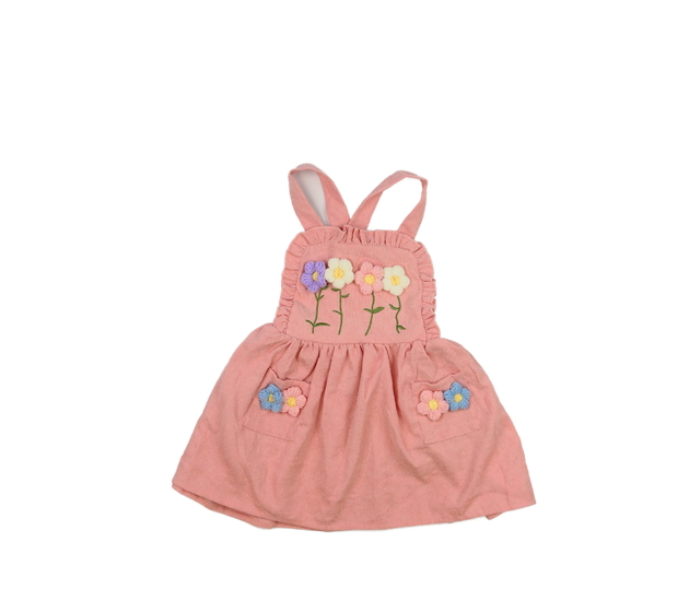 Nové růžové šaty s květinami 