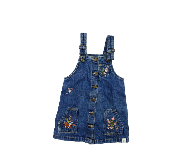 Modré šaty s vyšitými obrázky Mantaray