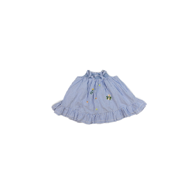 Modro-bílé pruhované široké letní šaty 