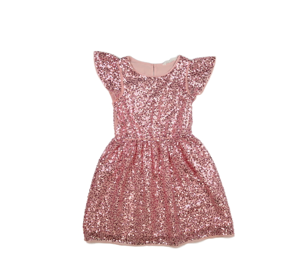 Růžové společenské šaty s flitry H&M