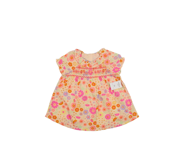 Nové oranžové květinové šaty s límečkem Nutmeg