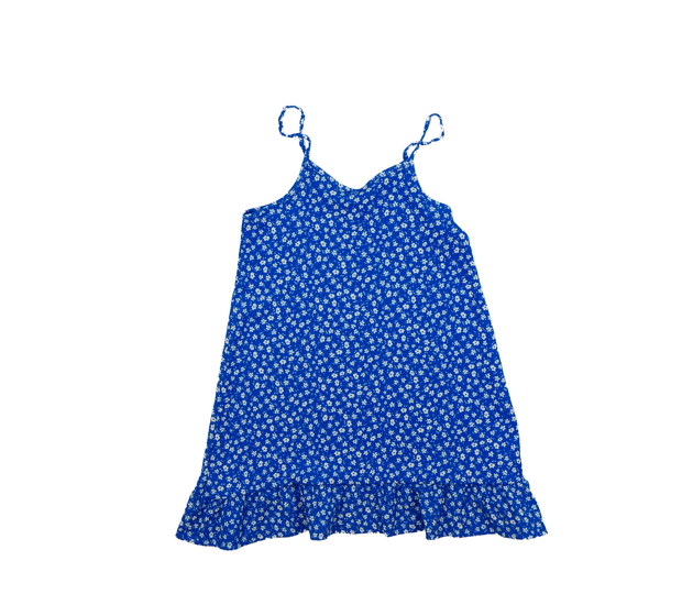 Modré vzdušné květinové šaty 