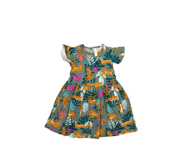 Tmavé šaty se zvířátky 