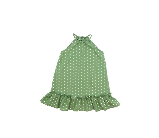 Zelené šaty s kolečky 