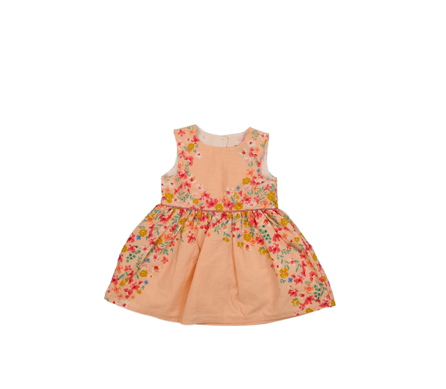 Oranžové květinové společenské šaty Primark 