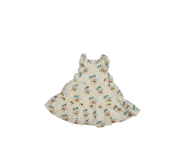 Bílé šaty s obrázky a volánky M&S