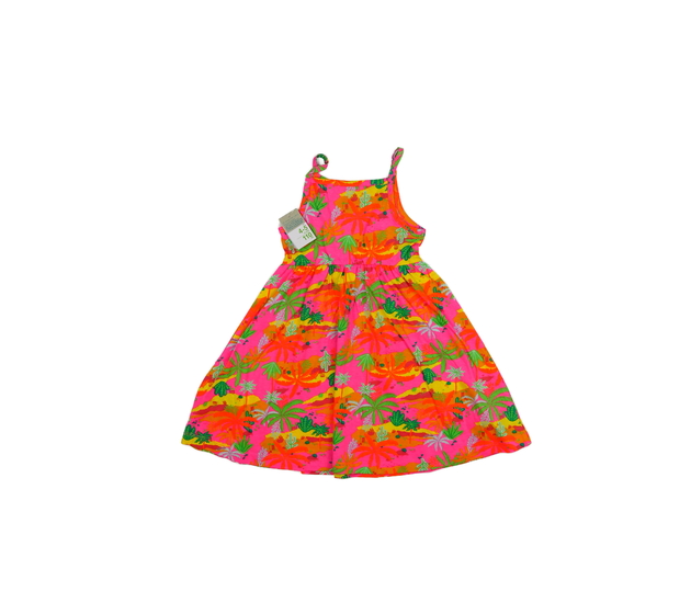 Růžové šaty s palmami Primark