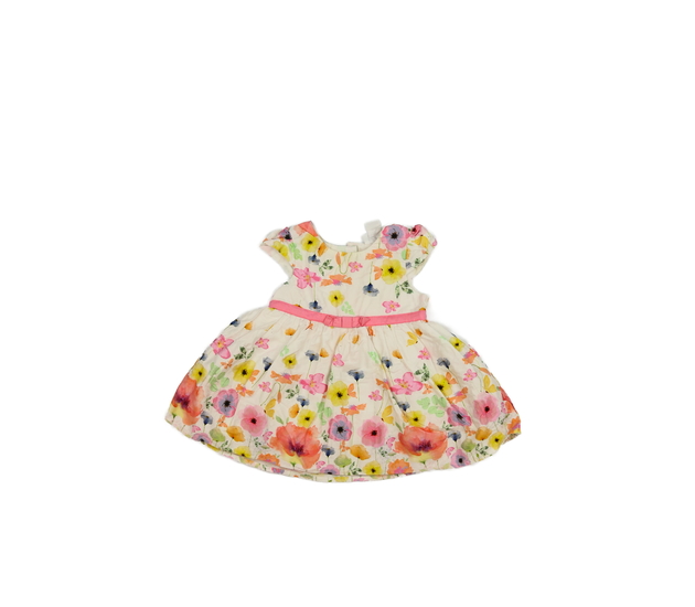 Krémové květinové společenské šaty Primark 