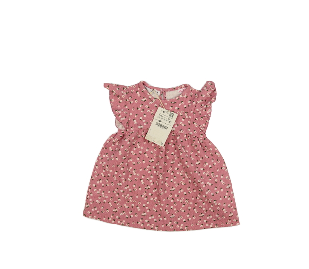 Nové růžové květinové šaty Zara