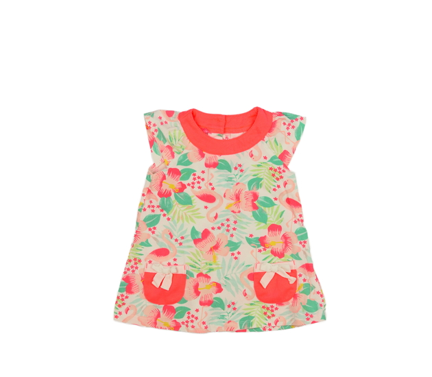 Světlé šaty s plameňáky 