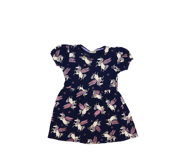 Tmavě modré šaty s jednorožci