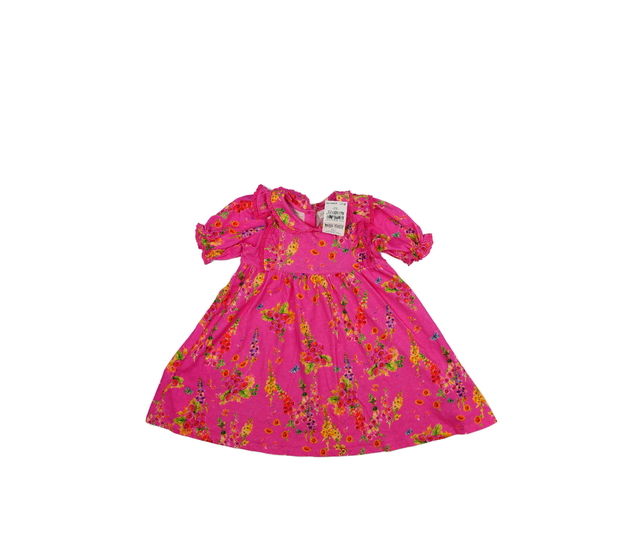 Nové růžové květinové šaty s volánky Next