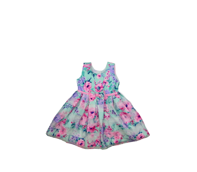 Tyrkysové květinové společenské šaty 